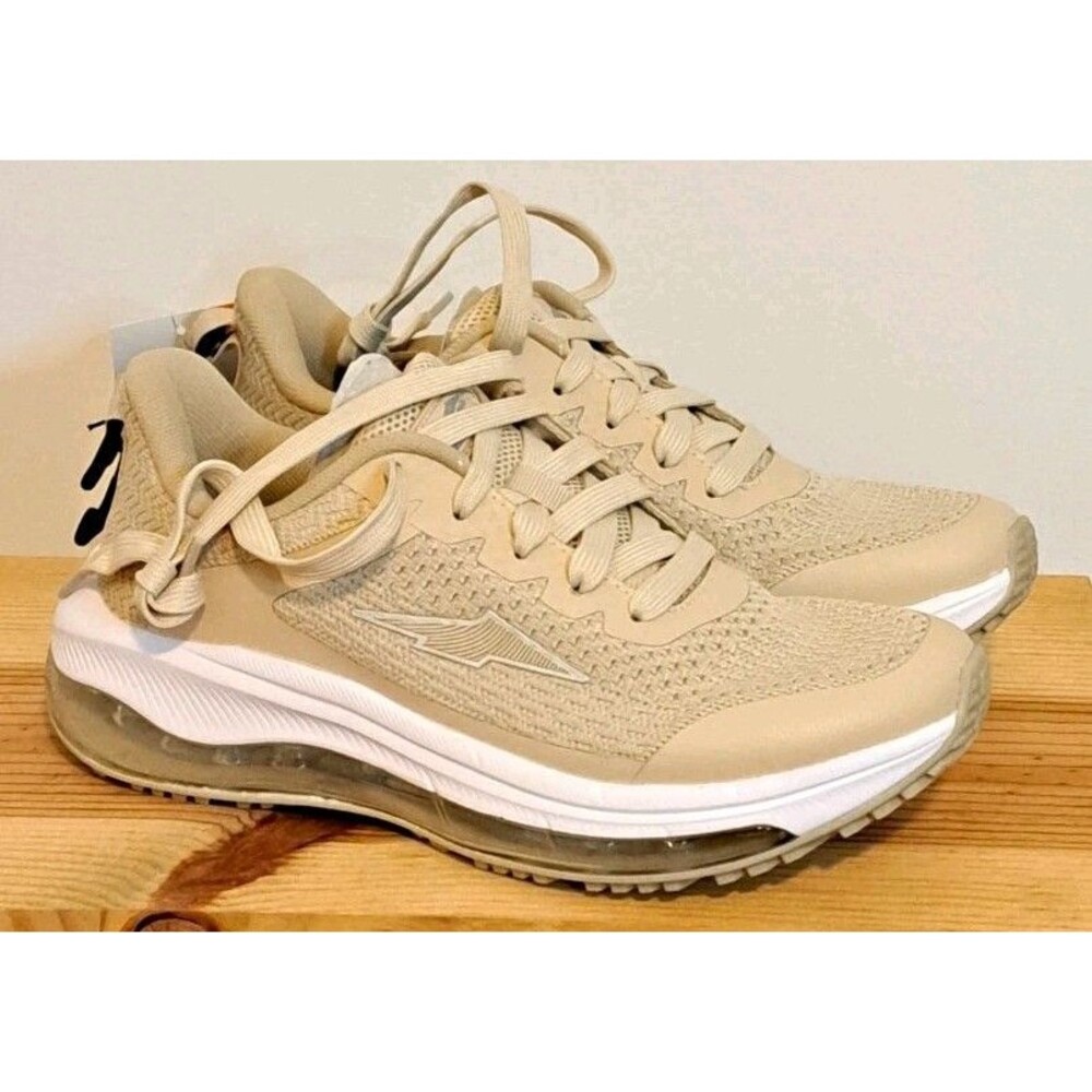 Avia Women's Beige Lace-Up Low Top Athletic Sneaker Activewear Casual Size 7 1/2